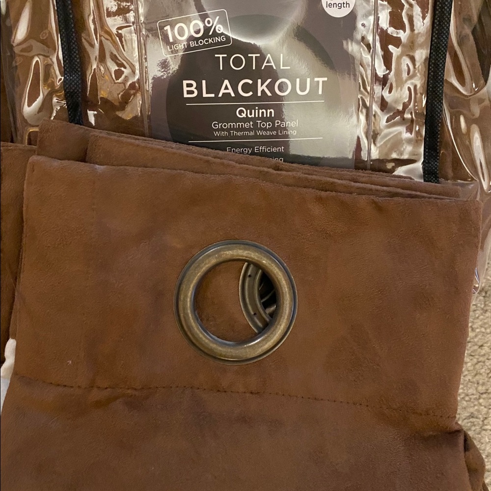 Total blackout 84” chocolate brown window panels